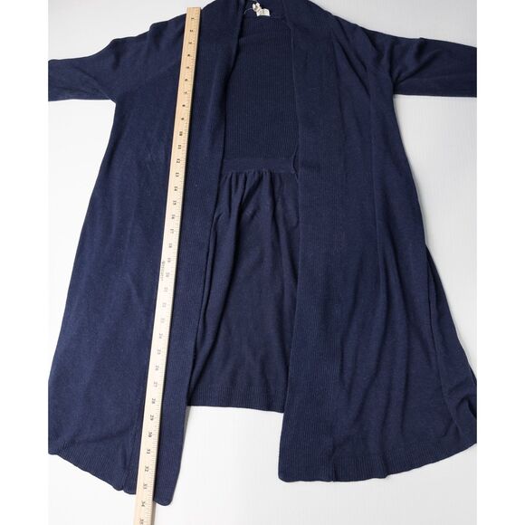 Eileen Fisher Cozy Viscose Stretch Knit Long Open Cardigan Womens Small Blue - Picture 5 of 16